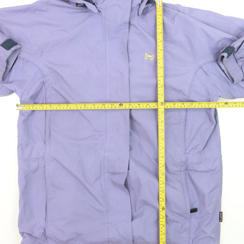Trespass Womens Purple Waterproof Windproof Hooded Rain Jacket Size 16