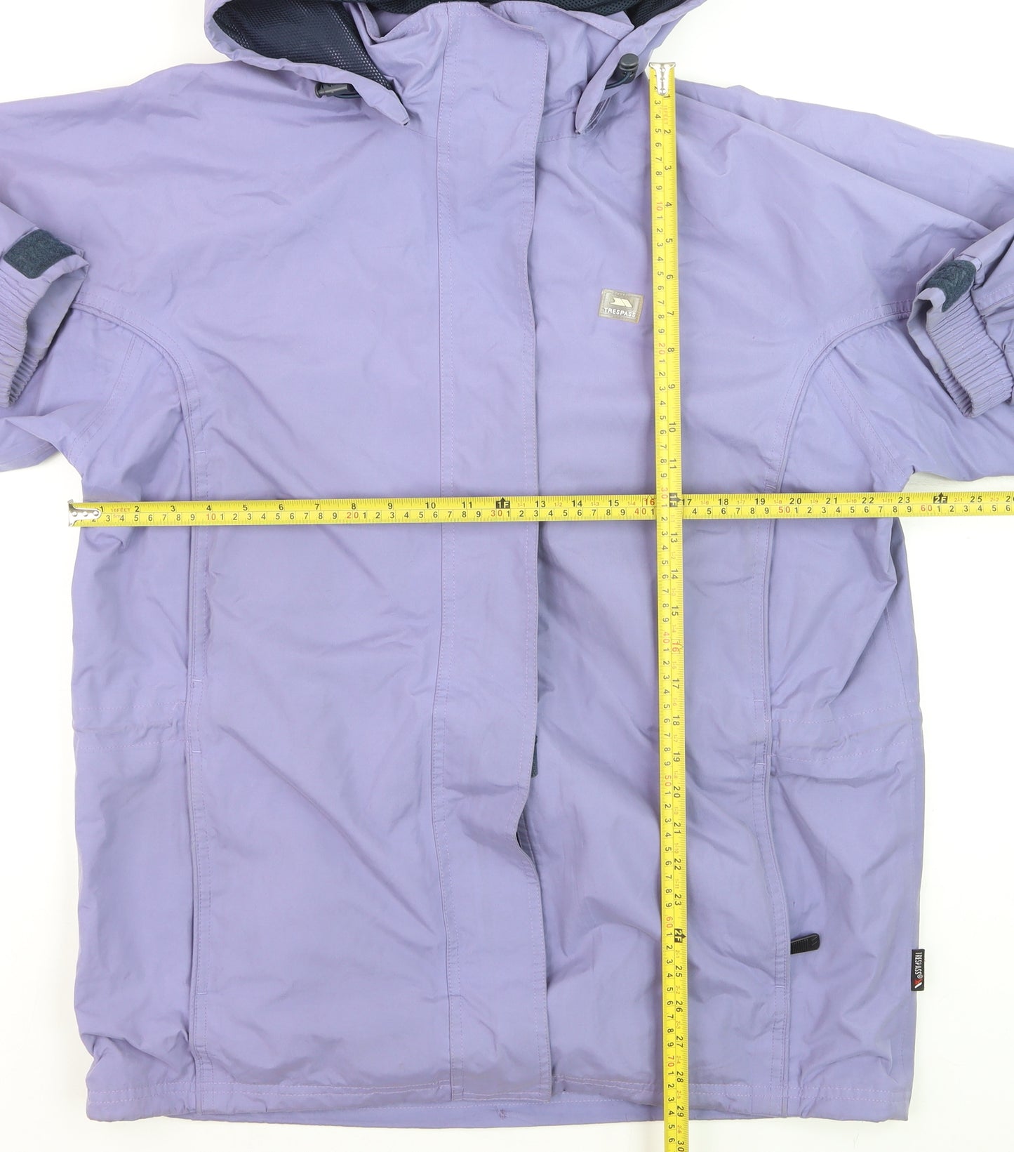 Trespass Womens Purple Waterproof Windproof Hooded Rain Jacket Size 16