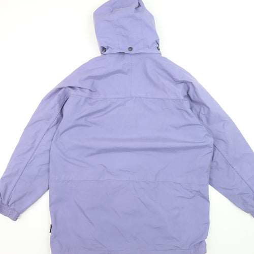 Trespass Womens Purple Waterproof Windproof Hooded Rain Jacket Size 16