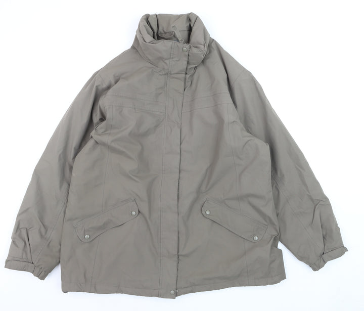 Regatta Women’s Brown Waterproof Mid-Length Rain Jacket Size 20