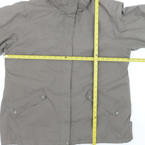 Regatta Women’s Brown Waterproof Mid-Length Rain Jacket Size 20