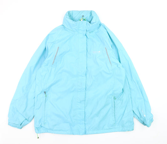 Regatta Womens Blue Waterproof Hooded Rain Coat Size 20