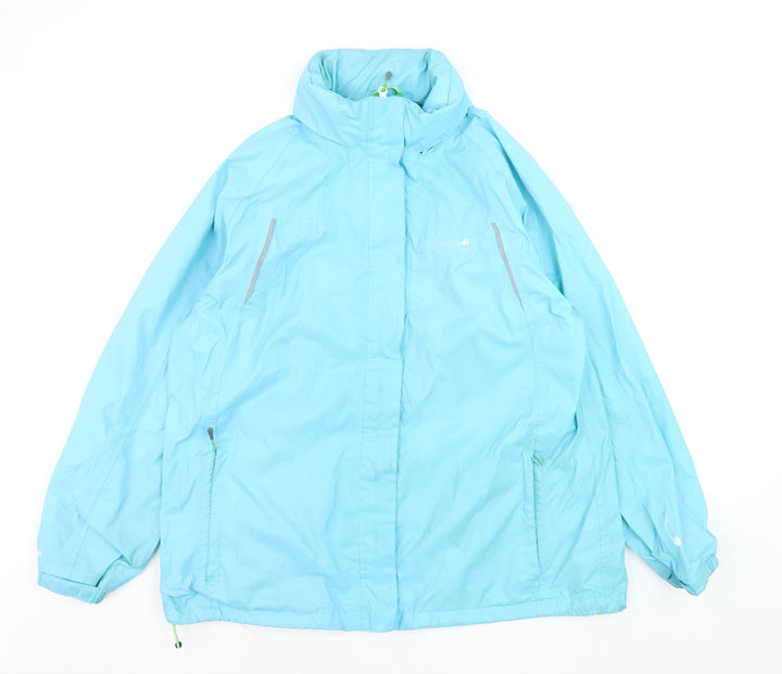 Regatta Womens Blue Waterproof Hooded Rain Coat Size 20