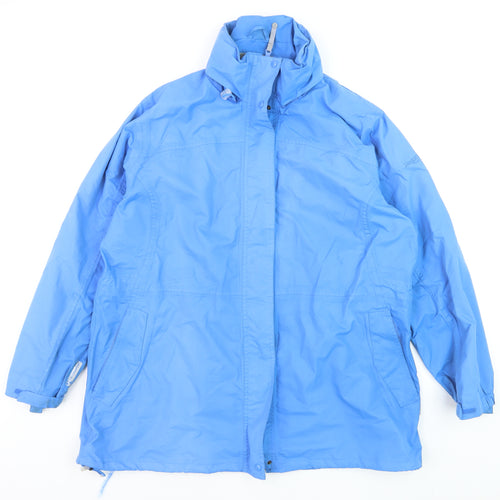 Regatta Womens Blue Waterproof Hydrafort Long Rain Coat Size 20