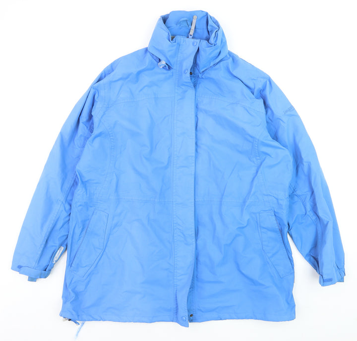 Regatta Womens Blue Waterproof Hydrafort Long Rain Coat Size 20