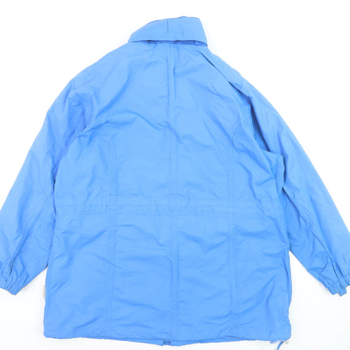 Regatta Womens Blue Waterproof Hydrafort Long Rain Coat Size 20