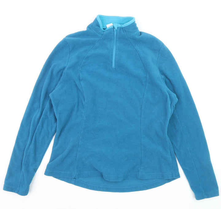 Decathlon Women Blue Fleece Half Zip Pullover Sweatshirt XL