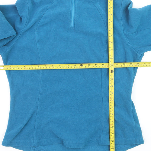 Decathlon Women Blue Fleece Half Zip Pullover Sweatshirt XL