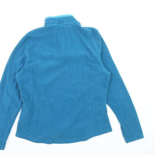 Decathlon Women Blue Fleece Half Zip Pullover Sweatshirt XL