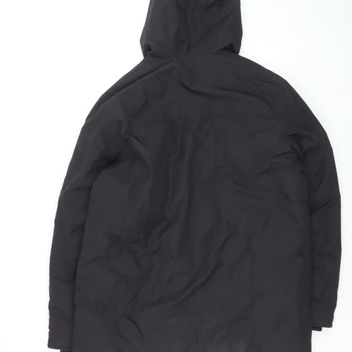 Marks and Spencer Men's Black M Regular Hooded Parka Coat