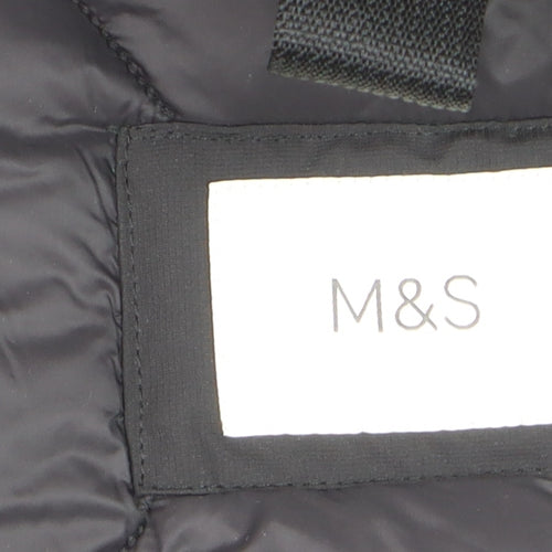 Marks and Spencer Men's Black M Regular Hooded Parka Coat