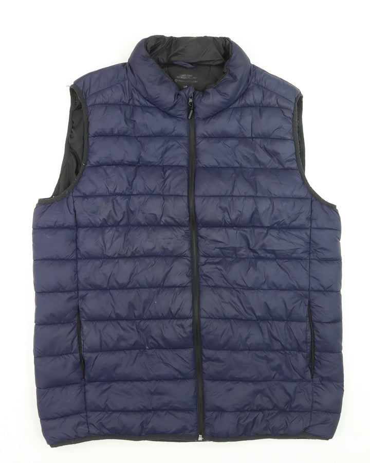 Primark Men's Blue 2XL Puffer Waistcoat Lightweight Quilted Gilet