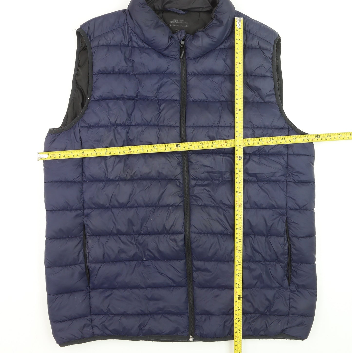 Primark Men's Blue 2XL Puffer Waistcoat Lightweight Quilted Gilet
