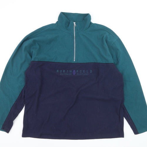 Northfield Men’s Blue Fleece 1/4 Zip Pullover Sweatshirt L Outdoor