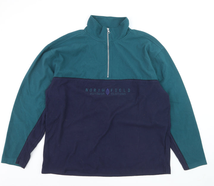 Northfield Men’s Blue Fleece 1/4 Zip Pullover Sweatshirt L Outdoor