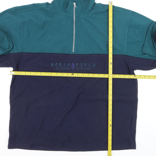 Northfield Men’s Blue Fleece 1/4 Zip Pullover Sweatshirt L Outdoor