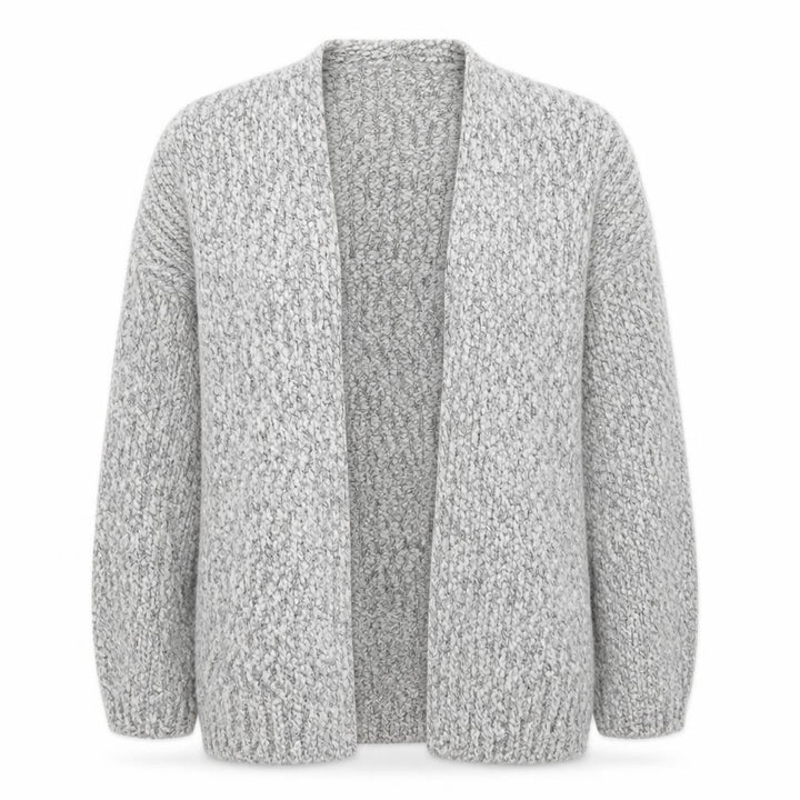 Atmosphere Women Grey Chunky Knit Open Cardigan XS