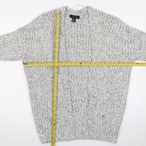 Atmosphere Women Grey Chunky Knit Open Cardigan XS