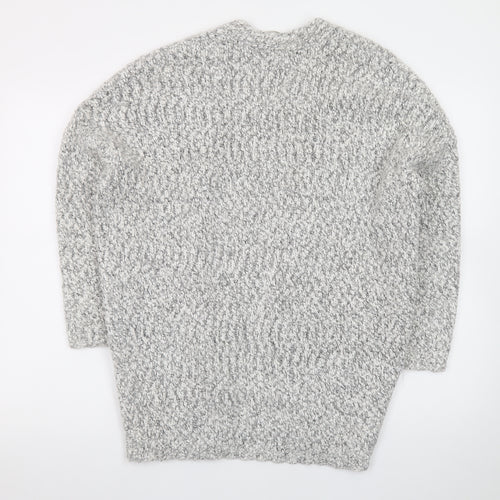 Atmosphere Women Grey Chunky Knit Open Cardigan XS
