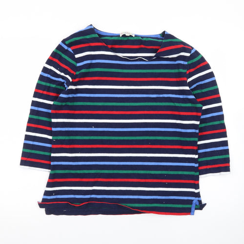 Weekend Womens Multicoloured Striped 3/4 Sleeve Cotton T-Shirt Size 14