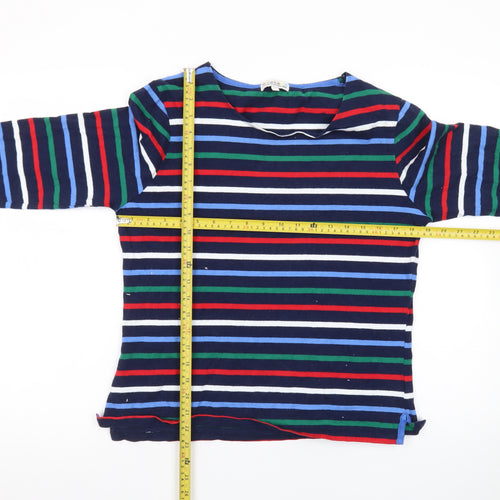 Weekend Womens Multicoloured Striped 3/4 Sleeve Cotton T-Shirt Size 14