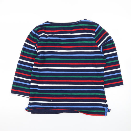 Weekend Womens Multicoloured Striped 3/4 Sleeve Cotton T-Shirt Size 14