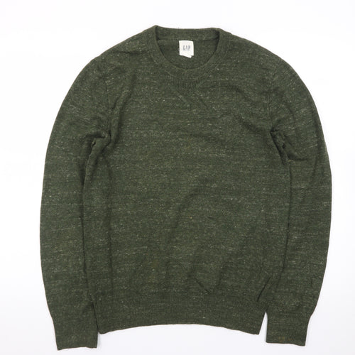 GAP Men's Green Wool Blend Crew Neck Pullover Jumper Size S