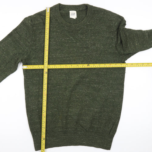 GAP Men's Green Wool Blend Crew Neck Pullover Jumper Size S