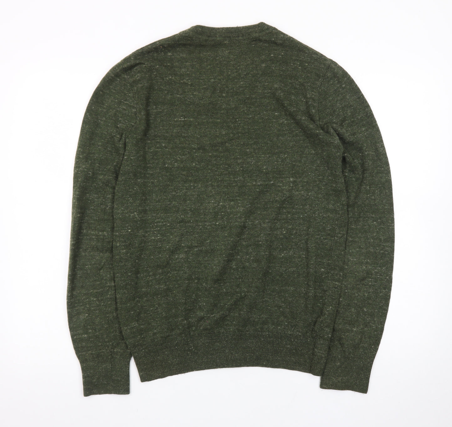 GAP Men's Green Wool Blend Crew Neck Pullover Jumper Size S