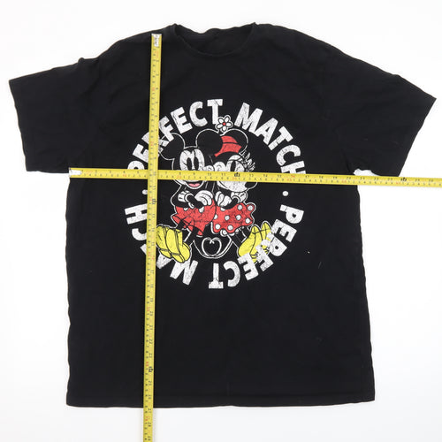 George Mickey & Minnie Black XL Men's Graphic T-Shirt
