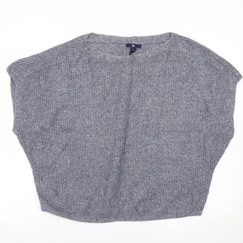 Gap Women Grey Knit Batwing Pullover Jumper Size L