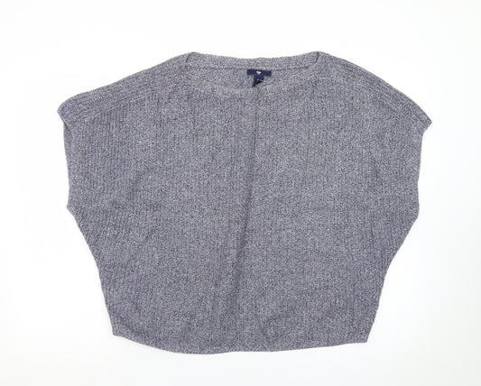 Gap Women Grey Knit Batwing Pullover Jumper Size L
