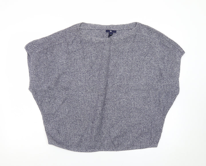Gap Women Grey Knit Batwing Pullover Jumper Size L