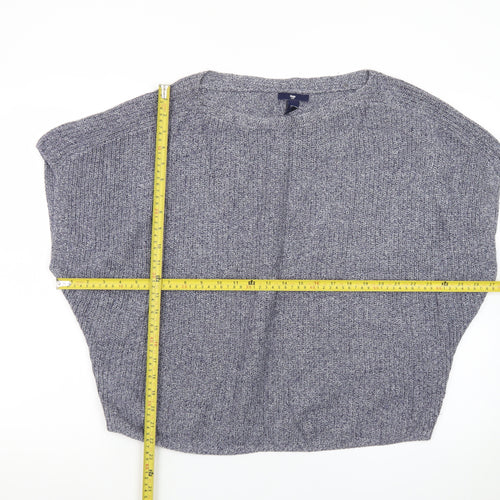 Gap Women Grey Knit Batwing Pullover Jumper Size L