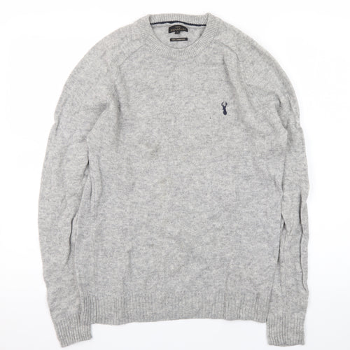 Next Signature Men's Grey Lambswool Crew Neck Jumper M