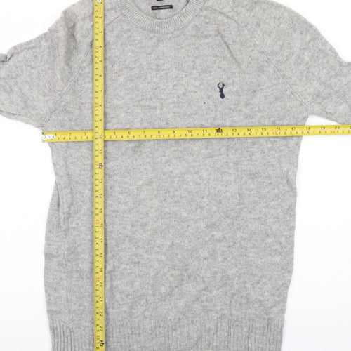 Next Signature Men's Grey Lambswool Crew Neck Jumper M