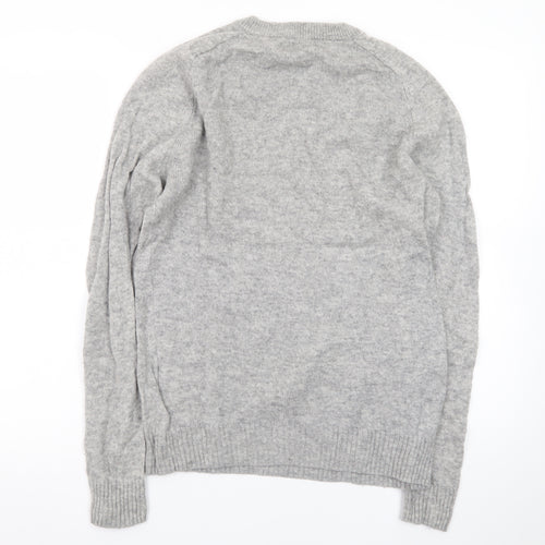 Next Signature Men's Grey Lambswool Crew Neck Jumper M
