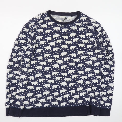 Next Women’s Blue Animal Print Long Sleeve Cotton T-Shirt L