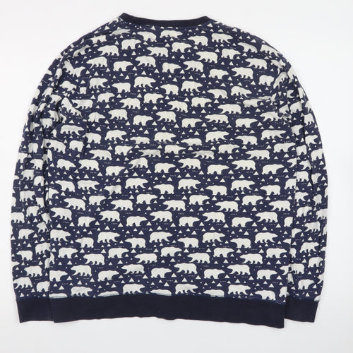Next Women’s Blue Animal Print Long Sleeve Cotton T-Shirt L