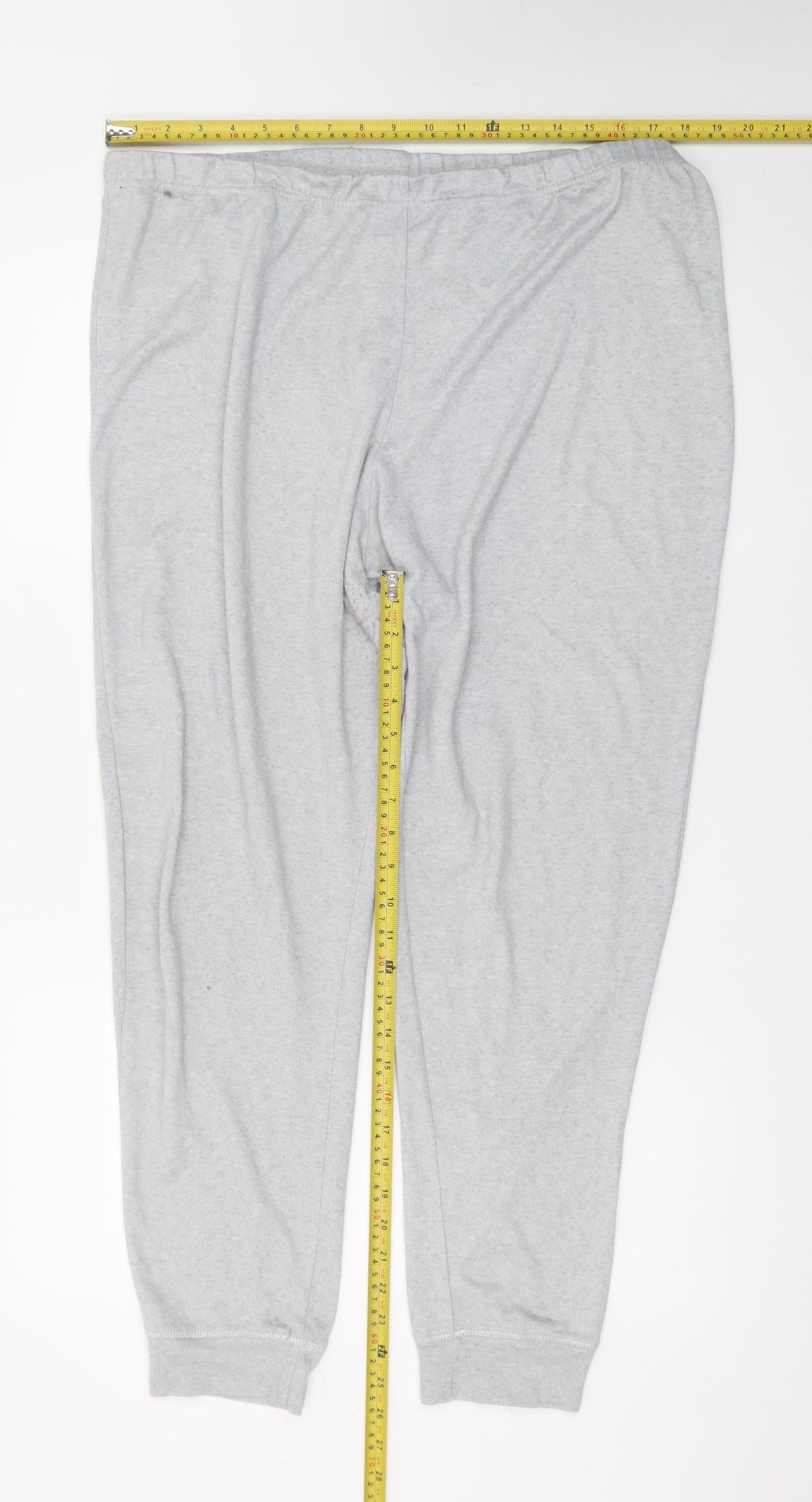Tu Women’s Grey Jersey Jogger Trousers Size 18 Elastic Waist
