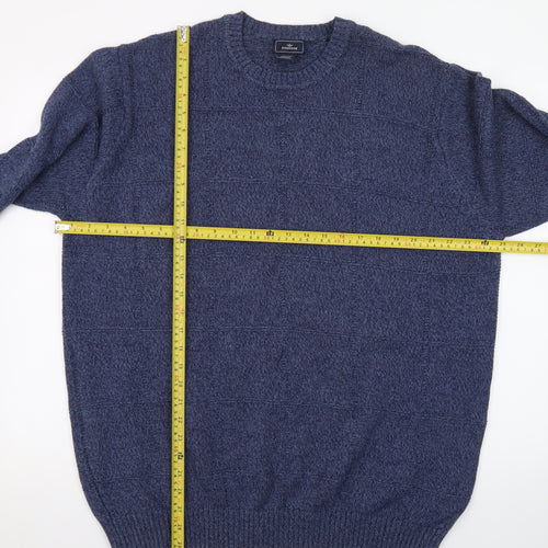 Dockers Men’s Blue Cotton Crew Neck Pullover Jumper 2XL Big & Tall