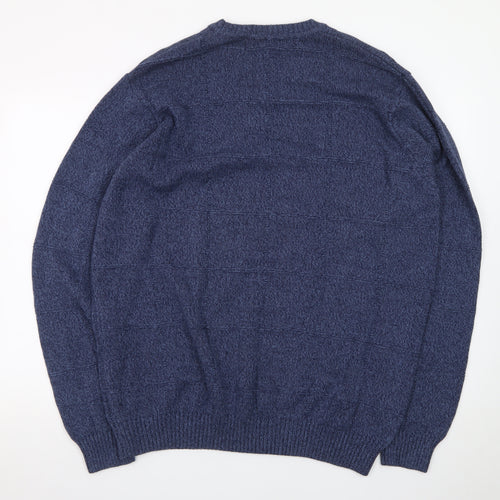 Dockers Men’s Blue Cotton Crew Neck Pullover Jumper 2XL Big & Tall