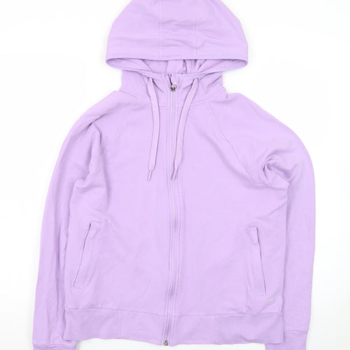 Marks and Spencer Women's Purple Full Zip Hoodie Size 14