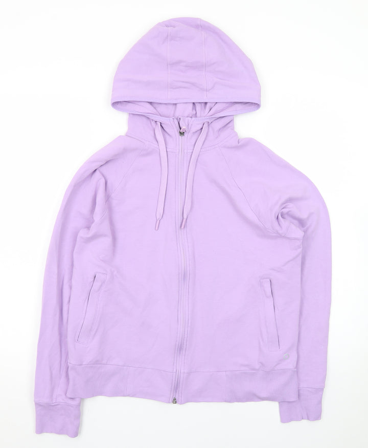 Marks and Spencer Women's Purple Full Zip Hoodie Size 14