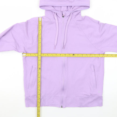 Marks and Spencer Women's Purple Full Zip Hoodie Size 14