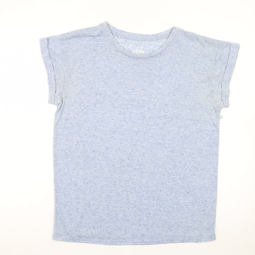 Atmosphere Women's Blue Marl Crew Neck Short Sleeve T-Shirt Size 12