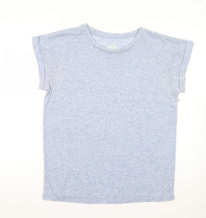Atmosphere Women's Blue Marl Crew Neck Short Sleeve T-Shirt Size 12
