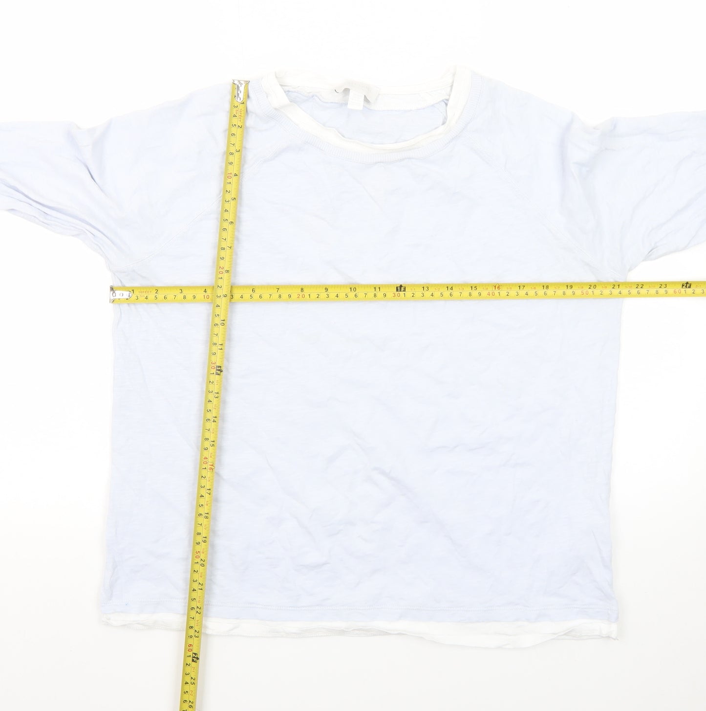 The White Company Women’s White Long Sleeve Cotton T-Shirt Size 16