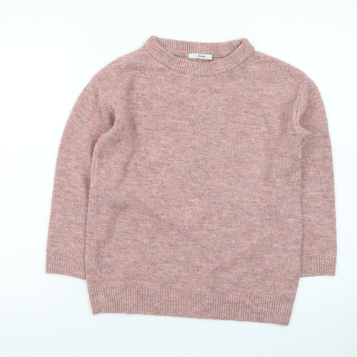 George Women's Pink Crew Neck Pullover Knit Jumper Size Small 8-10