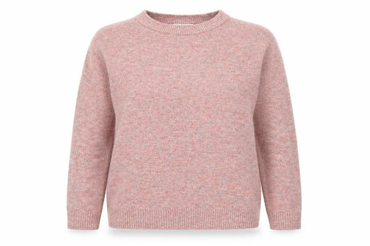 Front view of George Women's Pink Crew Neck Pullover Knit Jumper Size Small 8-10